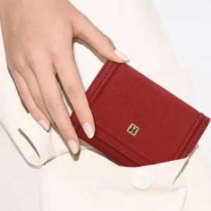 Fukuoka Bi Fold Red Purse