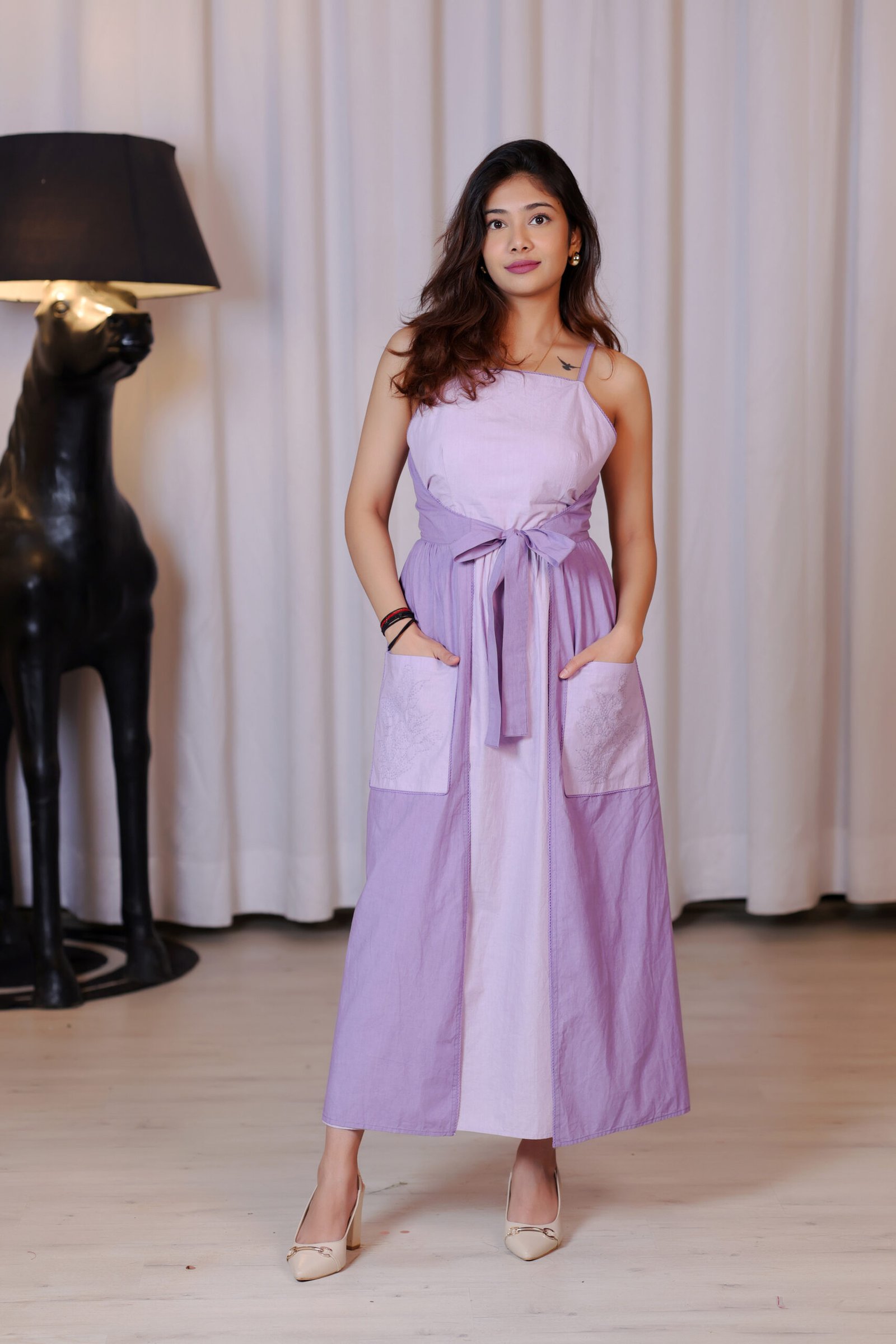 Salome Wrapover Long Dress - Image 5