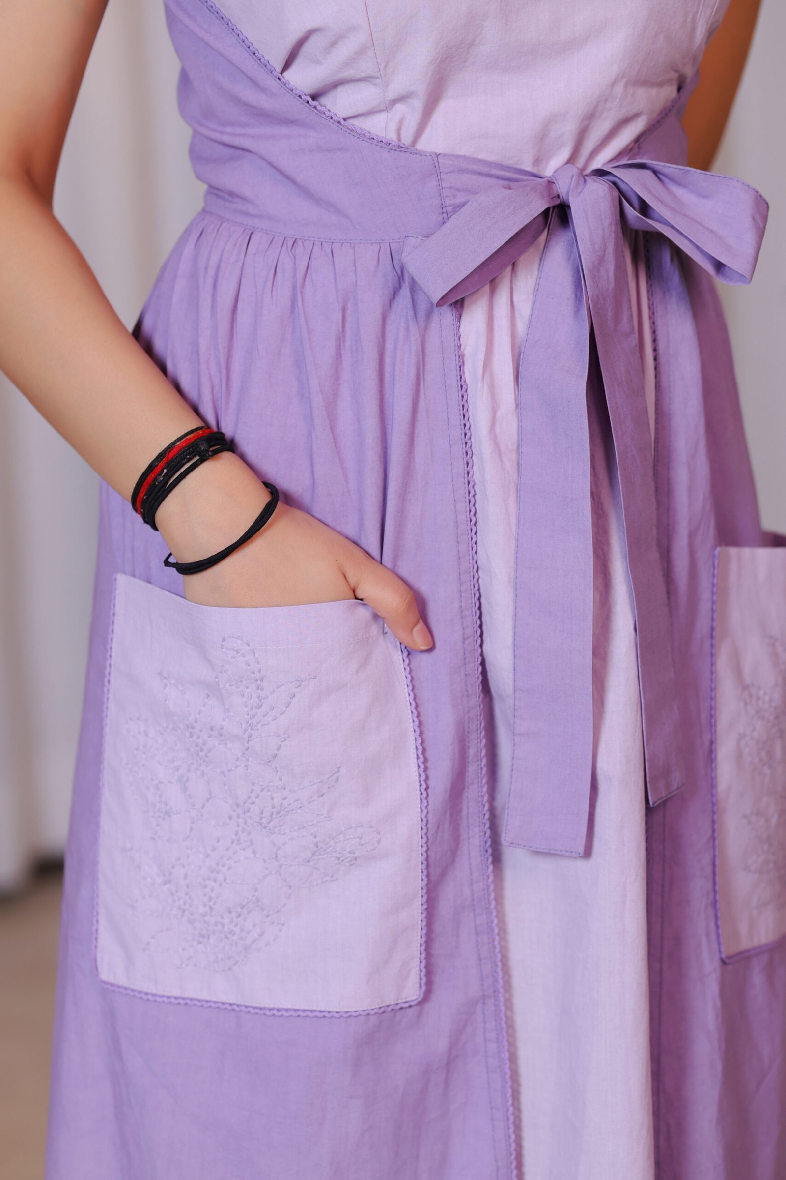 Salome Wrapover Long Dress - Image 2