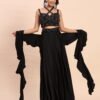 Midnight Charm Black Embroidered Co-Ord Set