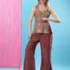 Roselle Embroidered Peplum Co-ord Set