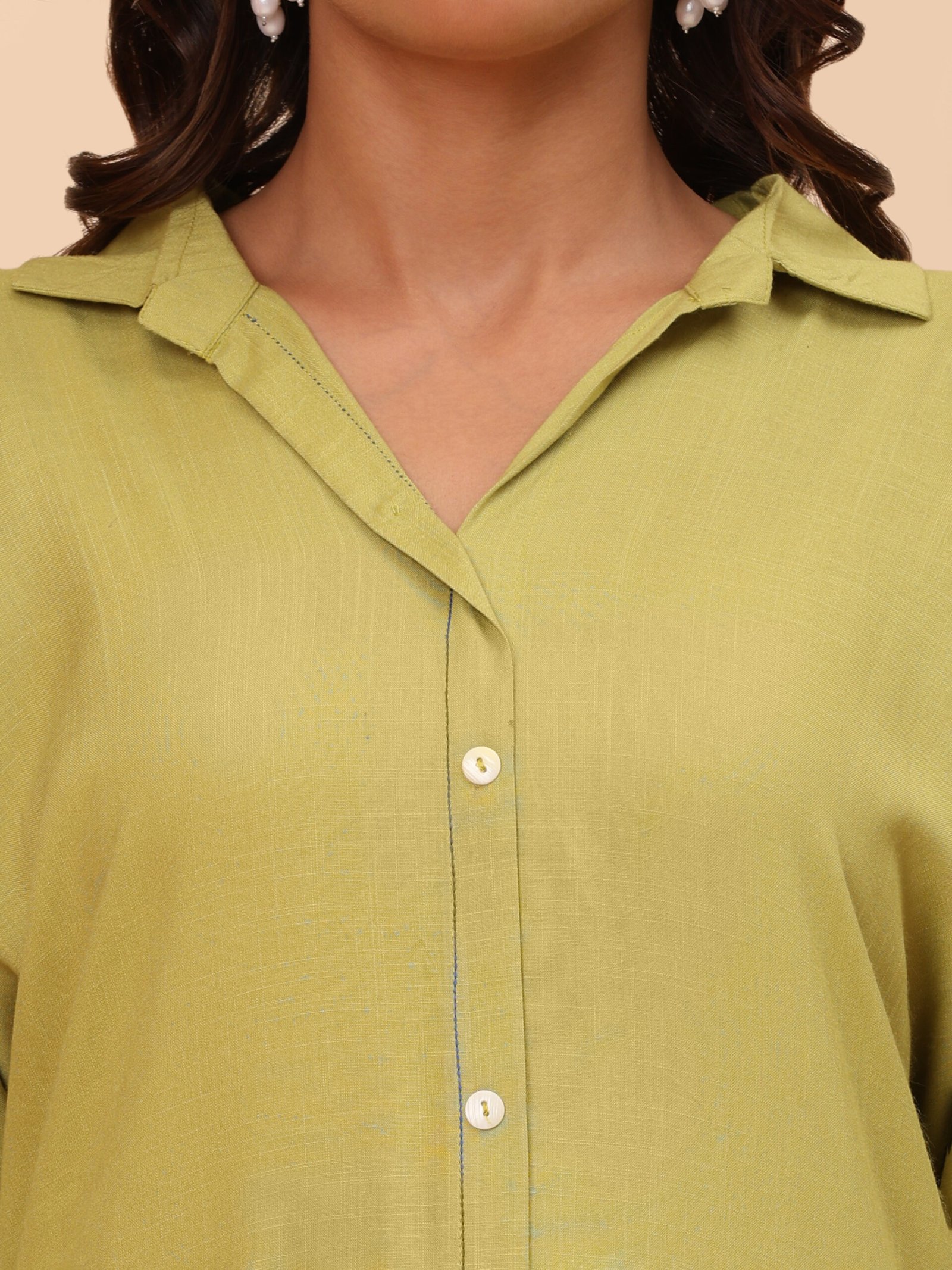 Lemon Olive Relaxed Fit Kurta Set - Image 8