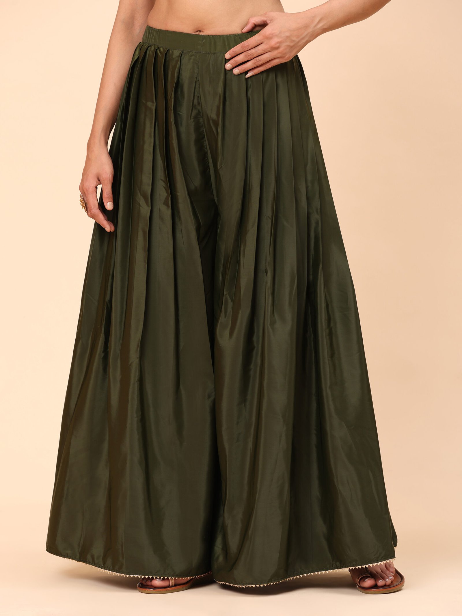 Olive Meadow Kurta Sharara Set - Image 8