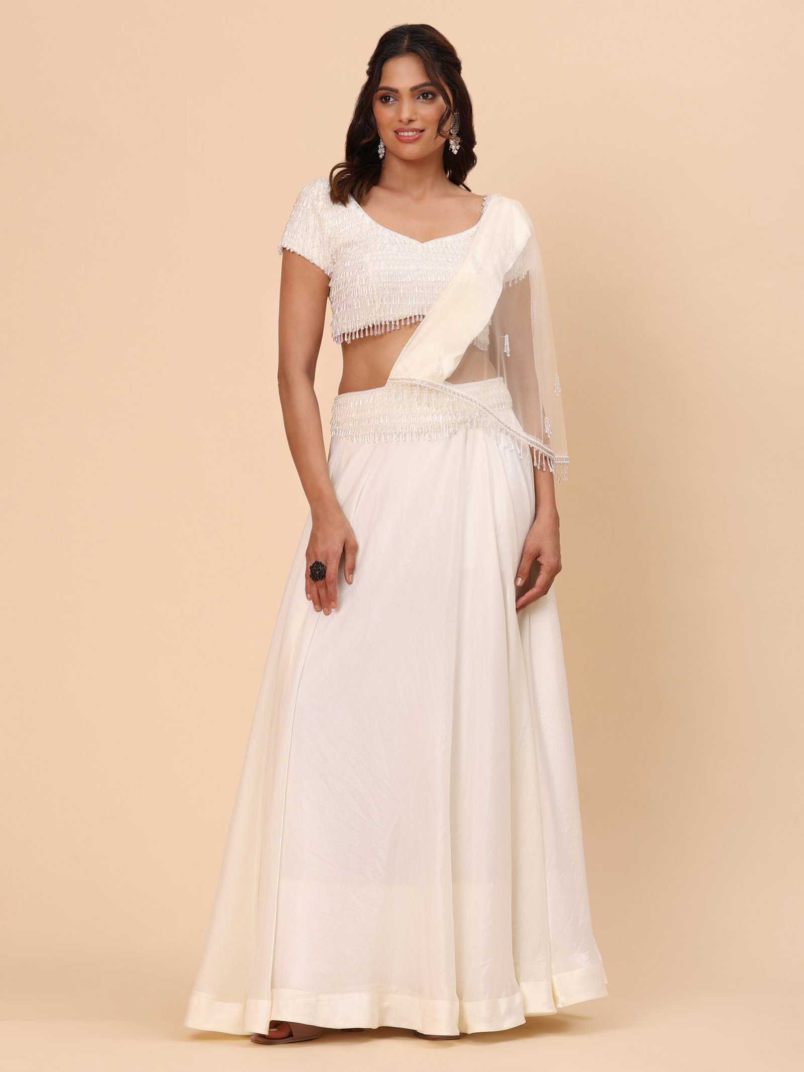 Pure Radiance White Lehenga with Dupatta - Image 6