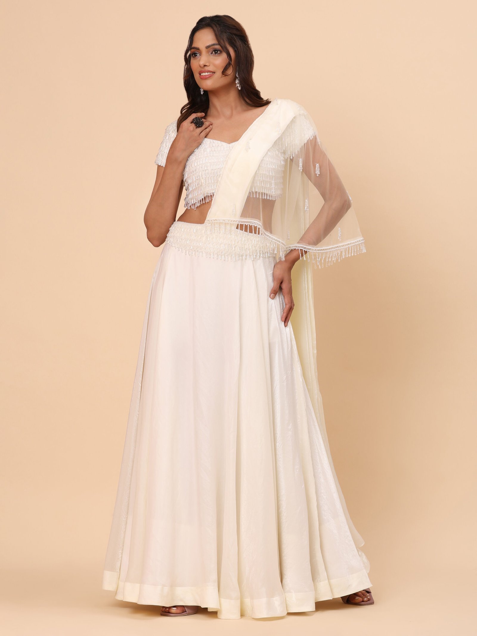 Pure Radiance White Lehenga with Dupatta - Image 3