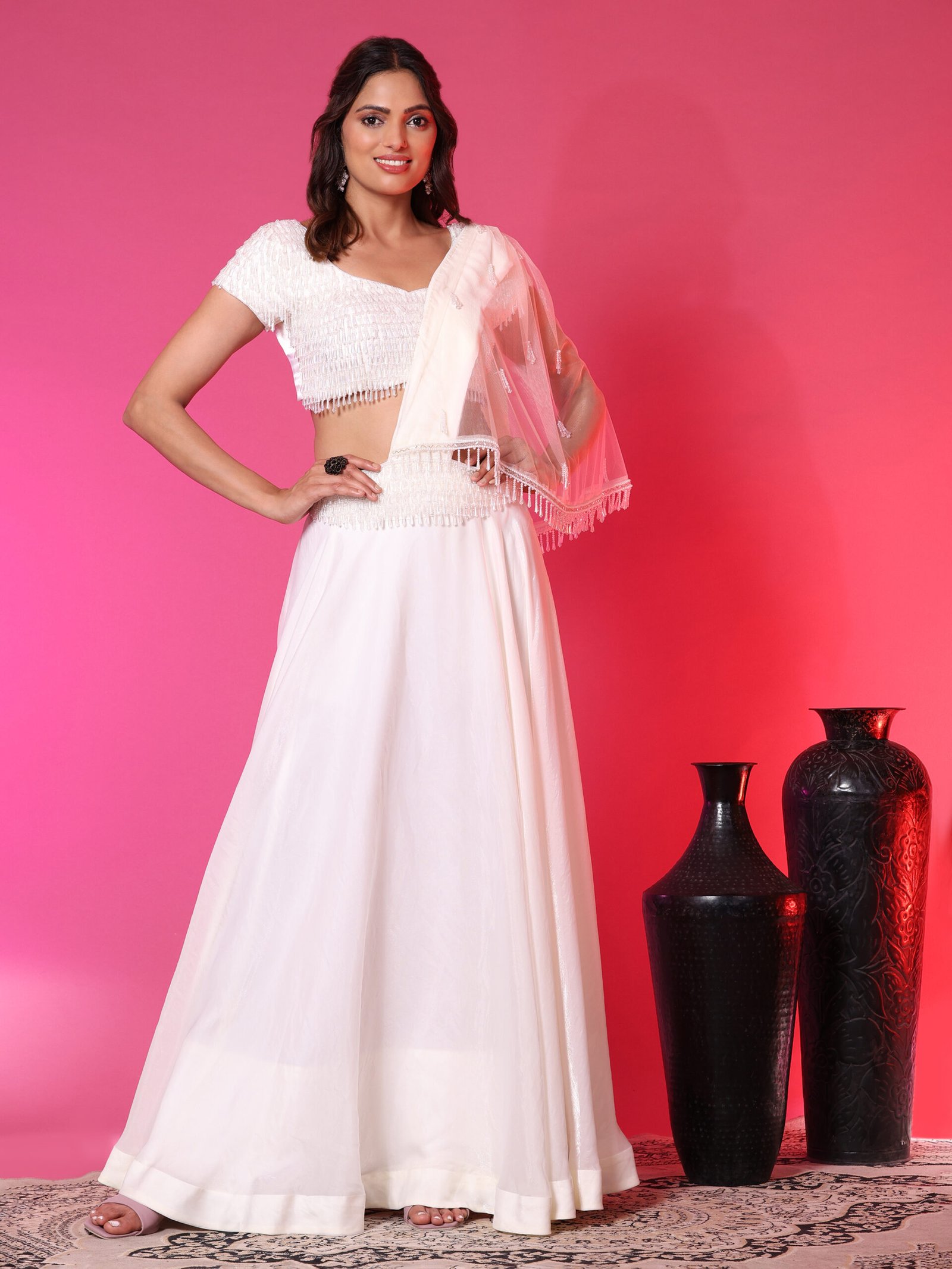Pure Radiance White Lehenga with Dupatta