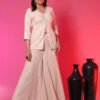 Champagne Embroidered Jacket Co-ord Set