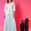 Aqua Mist Embroidered Jacket Co-ord Set