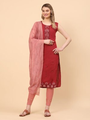 Blush Maroon Grace Kurta with Dupatta