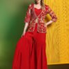 Scarlet Bloom Printed Jacket and Sharara Set