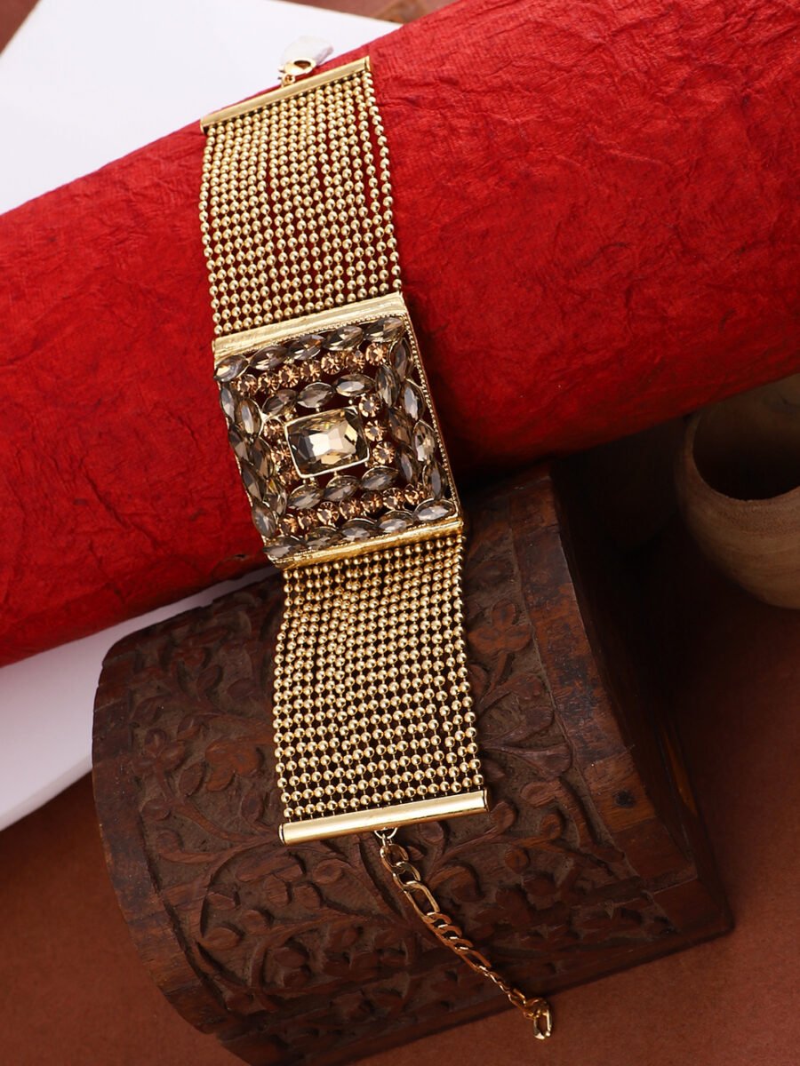 Tan gold plated Yellow Gold Alloy Bracelet