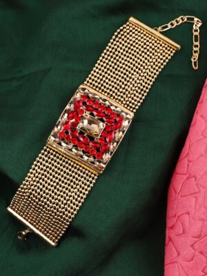 Red gold plated Yellow Gold Alloy Bracelet