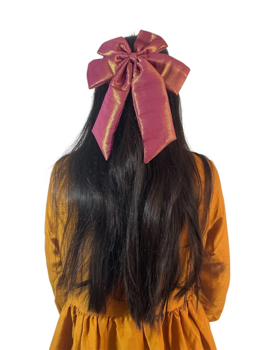 Mauve statement hairbow