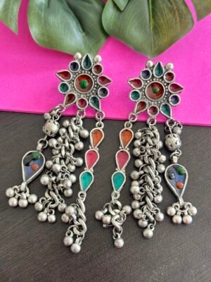 Afghani floral dangler