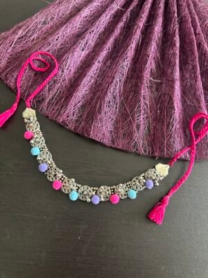 Boho pompom necklace