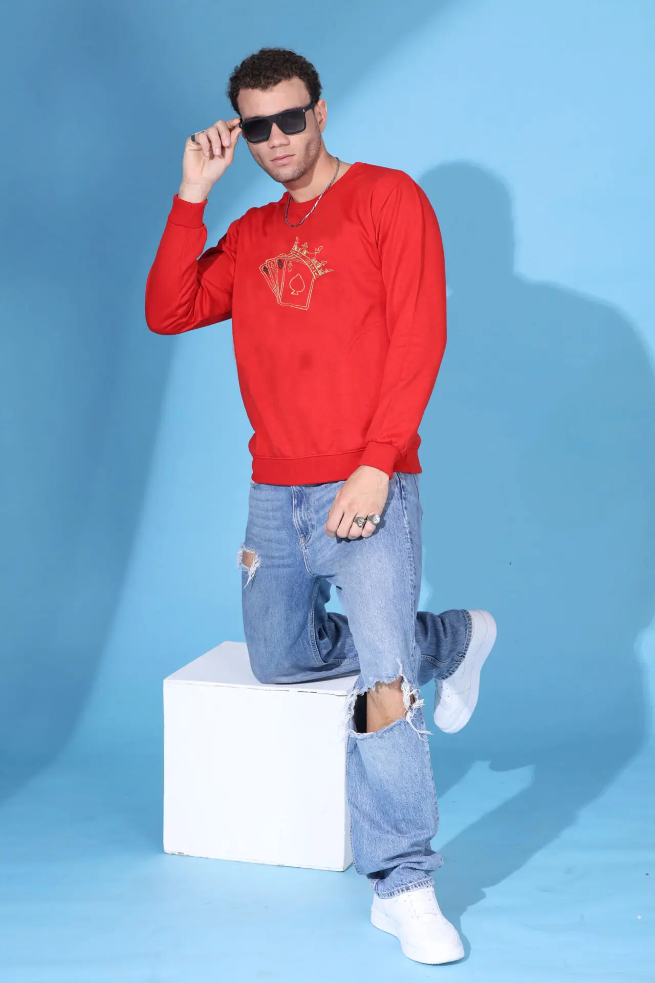King Card Red Sweatshirt - Image 4