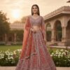 Crimson Heritage Hand-Embroidered Bridal Lehenga Set