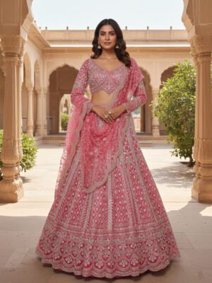 Rani Rose Heirloom Hand-Embroidered Bridal Lehenga Set