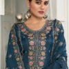 Latest Munda Silk Blue Straight Suit For Women Wear
