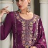 Latest Munda Silk Magenta Straight Suit For Women Wear