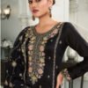 Latest Munda Silk Black Straight Suit For Women Wear
