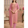 Pink Banarasi Silk Straight Suit For Women Ethnic Wear