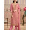 Peach Banarasi Silk Straight Suit For Women Ethnic Wear