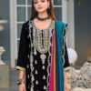 New Pakistani Straight Suit For Women Chinon Fabric Black