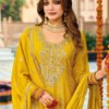 All New Yellow Peplum Style Suit For Women Wedding Wear