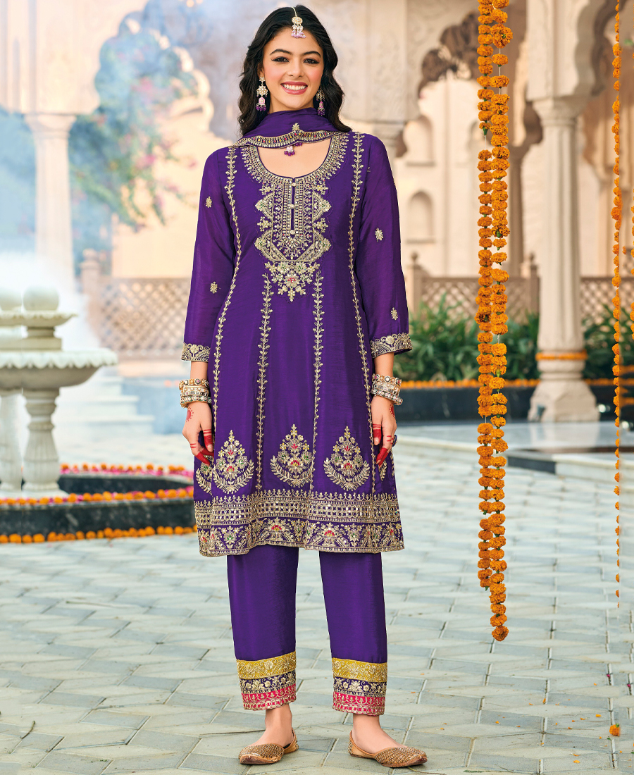 All New Blue Peplum Style Suit For Women Wedding Wear