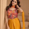 New Orange Indo Western Palaazo Choli For Women