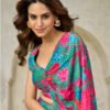New Printed Chinon Cord Set For Women Party Wear Green