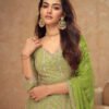 Designer Chinon Palazzo Set For Women Ethnic Wear Light Green