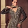 Heavy Chinon Black Anarkali For Women Wedding Wear