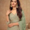 Designer Chinon Palazzo Set For Women Ethnic Wear Mint Green
