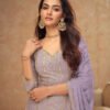 Designer Chinon Palazzo Set For Women Ethnic Wear Violet