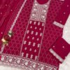 Georgette Based Magenta Palazzo Suit For Women