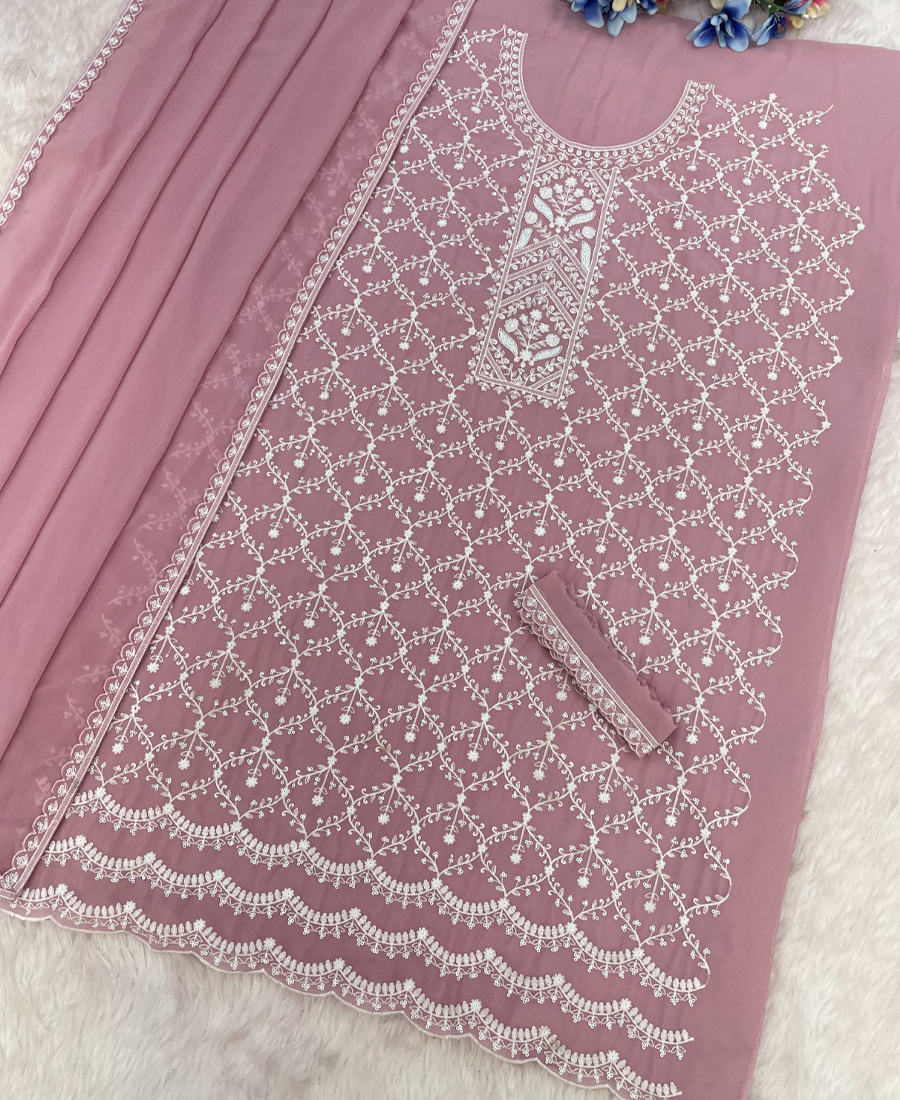 New Pink Georgette Sharara Suit For Women Festival Wear