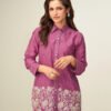 Designer Pink Chinon Cord Set For Women Festival Wear
