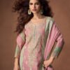 Heavy Embroidery Worked Pink Long Salwar Suit Set For Women Wedding Wear