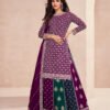 Designer Blooming Chinon Based Mageant Gharara Suit For Women