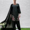 Black Pakistani Straight Suit For Women Festival Wear