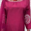 Magenta Pakistani Straight Suit For Women Festival Wear