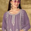 New Purple Georgette Pakistani Straight Suit For Women