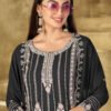 New Black Georgette Pakistani Straight Suit For Women