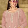New Pink Georgette Pakistani Straight Suit For Women