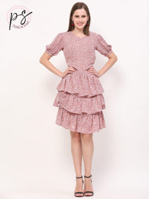 Marigold Abstract Print Summer Dress