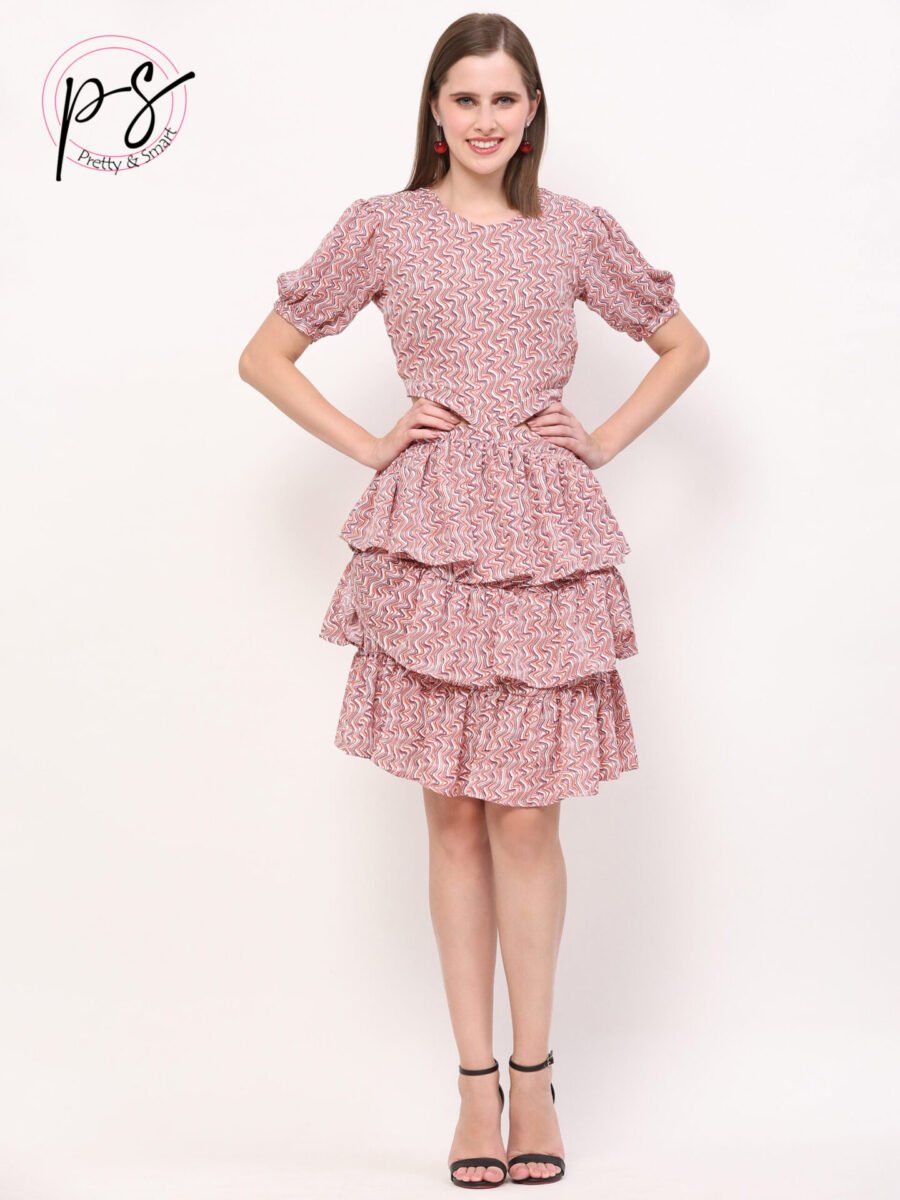 Marigold Abstract Print Summer Dress