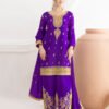 Latest Purple Farshi Suit Set For Women Ethnic Wear