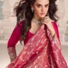 New Indian Heavy Wedding Wear Pink Silk Anarkali Suit For Women